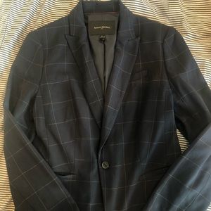 Banana republic women’s windowpane navy blazer size 2
